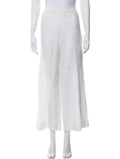 Pre-owned Fabiana Filippi Linen Wide Leg Pants In Gray
