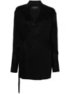 Fabiana Filippi Open-front Satin Blazer In Black