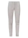 Fabiana Filippi Linen/flax Skinny Trousers In Gray