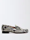 Fabiana Filippi Python Effect Loafers In Mastic