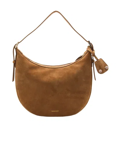 Fabiana Filippi Logo Detailed Zipped Shoulder Bag In Brown