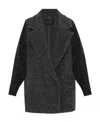 Fabiana Filippi Logo Long-sleeved Coat In Black
