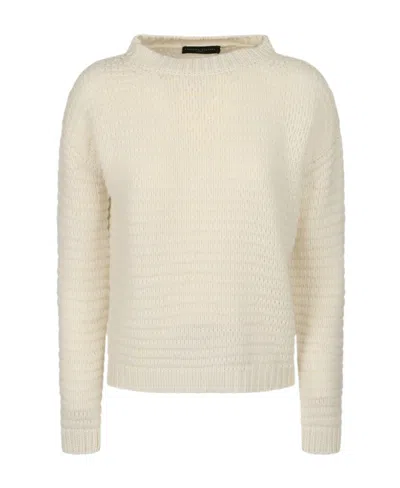 Fabiana Filippi Logo Long-sleeved Sweater In White