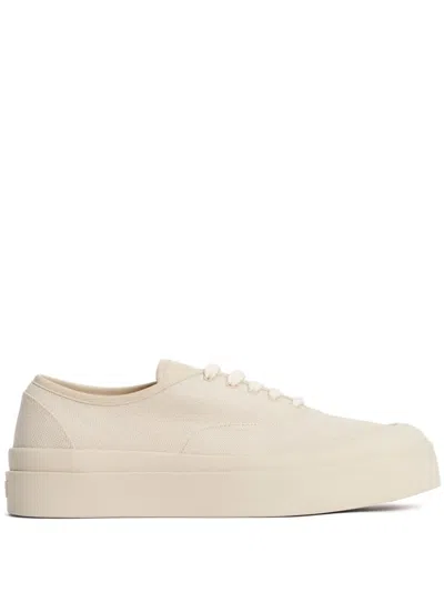 Fabiana Filippi Canvas And Nappa Leather Sneakers In White