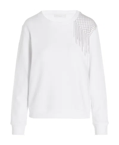 Fabiana Filippi Logo Round-necked Sweater In White