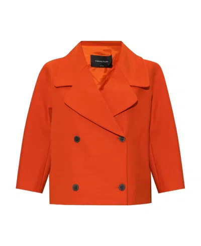 Fabiana Filippi Logo Suit Jacket In Red