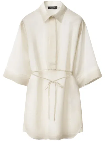 Fabiana Filippi Long Blouse In White