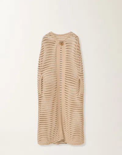 Fabiana Filippi Long Cape In Camel