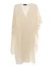 Fabiana Filippi Sequin Soft Mohair Open Cape In Neutral