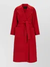 Fabiana Filippi Red Coat With Wide Notched Revers In Virgin Wool Woman In Red
