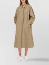 Fabiana Filippi Long Coat Featuring Side Pockets In Brown