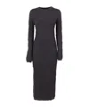 Fabiana Filippi M7long Knitted Merino Wool Sheath Dress In Black