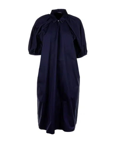 Fabiana Filippi Long Dress Navy Blue In Multi