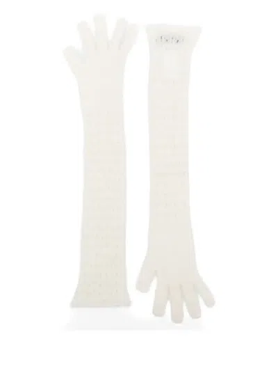 Fabiana Filippi Long-fingerless Gloves In White