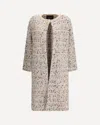 Fabiana Filippi Button-detailed Tweed Coat In Multi