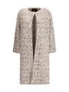 Fabiana Filippi Button-detailed Tweed Coat In Neutral