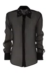 Fabiana Filippi Women's Silk Organza Shirt With Embroidery
