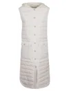 Fabiana Filippi Long Quilted Vest In White