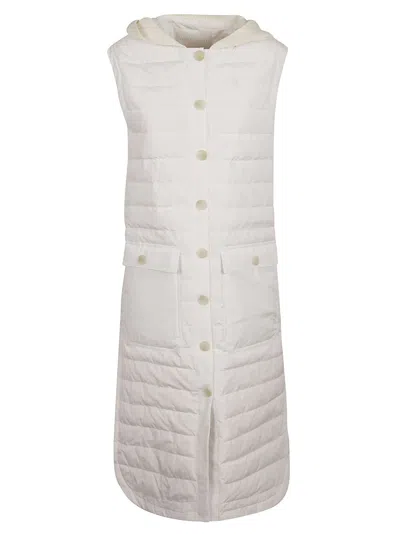 Fabiana Filippi Long Quilted Vest In White