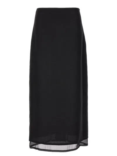 Fabiana Filippi Long Skirt In Black
