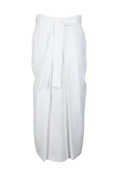 Fabiana Filippi Long Skirt Cotton Viscose Polyamide - White
