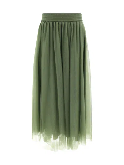 Fabiana Filippi Long Skirt In Green