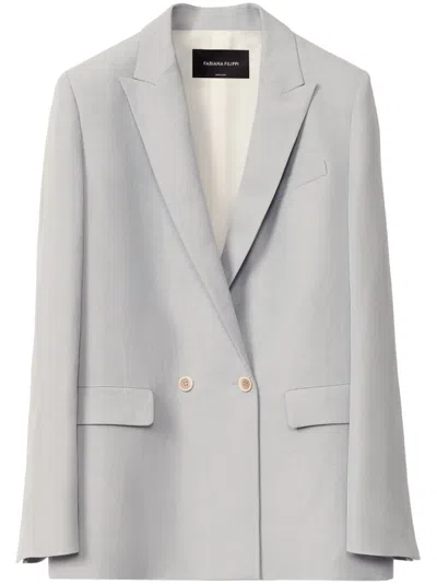 Fabiana Filippi Long Sleeve Blazer In Grey