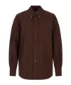Fabiana Filippi Long Sleeve Button-up Shirt In Brown