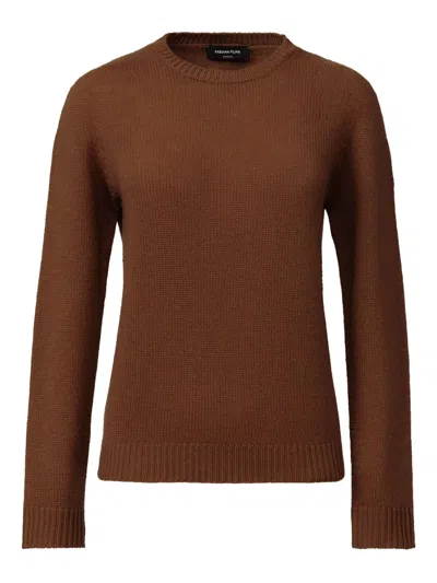 Fabiana Filippi Long-sleeve Cashmere Jumper In Brown