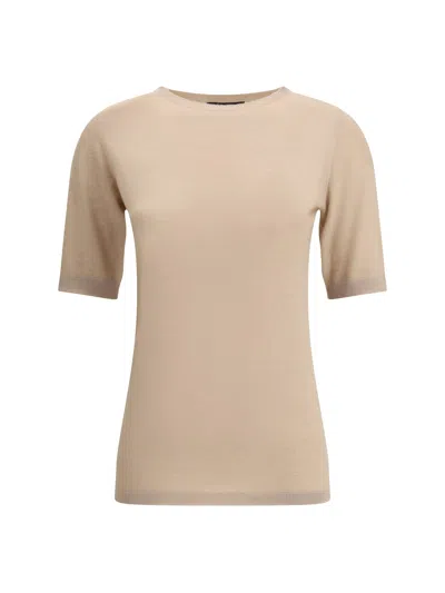 Fabiana Filippi Long Sleeve Cashmere Sweater In Neutral
