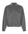 Fabiana Filippi Casual Jacket With Elastic Hem And Side Pockets In Gray