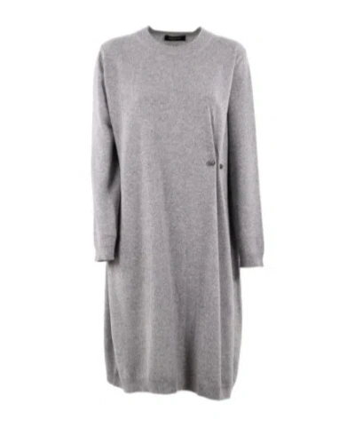 Fabiana Filippi Long Sleeve Dress In Gray