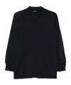 Fabiana Filippi Wool And Cotton Blend Polo Shirt In Black