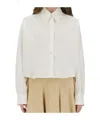 Fabiana Filippi Printed Slub Linen Shirt In White