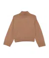 Fabiana Filippi Wool Turtleneck Sweater With Dropped Shoulders In Brown
