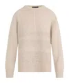 Fabiana Filippi Textured Knit Camel Sweater With Ribbed Edges