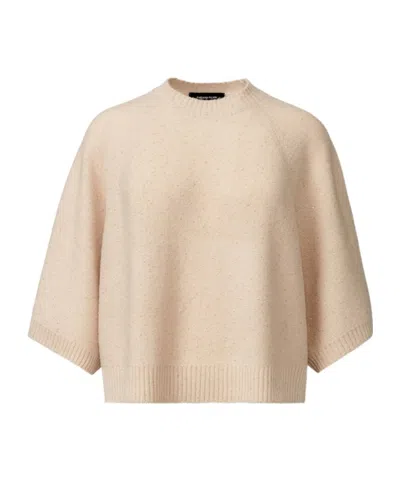 Fabiana Filippi Long Sleeve Sweater In Nude