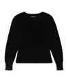 Fabiana Filippi Ribbed Crewneck Sweater With Fitted Cuffs In Black