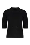 Fabiana Filippi Sequin Embellished Knitted Sweater In Black
