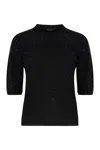 Fabiana Filippi Short Sleeve Sweater In Black
