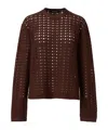 Fabiana Filippi Wool-blend Crew-neck Sweater In Brown