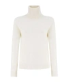 Fabiana Filippi Sequin Embellished Turtleneck Knitwear Top In Neutral