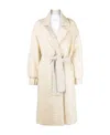 Fabiana Filippi Long Sleeved Belted Waist Coat In White