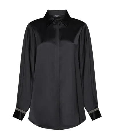 Fabiana Filippi Long-sleeved Button Shirt In Black
