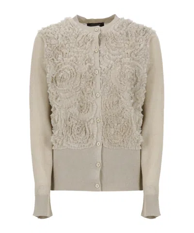 FABIANA FILIPPI FABIANA FILIPPI TULLE DETAILED CARDIGAN