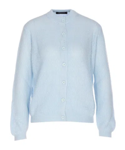 Fabiana Filippi Long-sleeved Cardigan In Blue