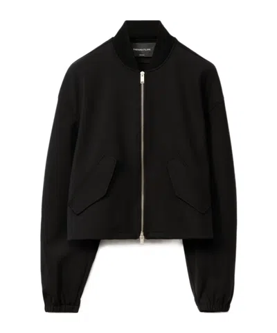 FABIANA FILIPPI FABIANA FILIPPI KNITTED COLLAR SCUBA BOMBER JACKET
