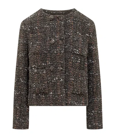 Fabiana Filippi Long-sleeved Casual Jacket In Black