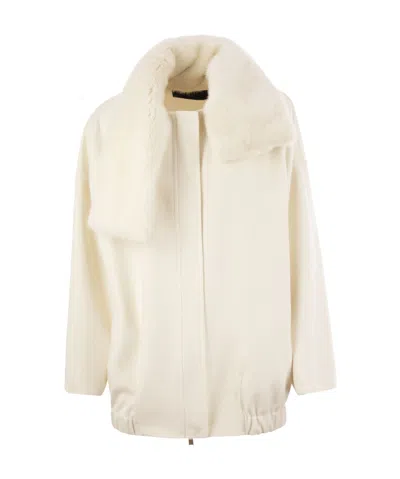FABIANA FILIPPI FABIANA FILIPPI FUR COLLAR LONG SLEEVED COAT