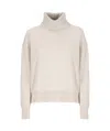 Fabiana Filippi Long-sleeved High-necked Sweater In White